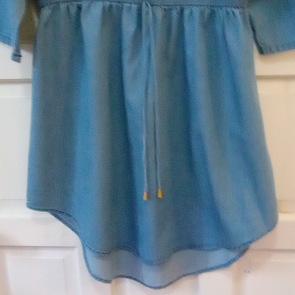 MPH Collection Denim Shirt Dress Blue Size L - Picture 3 of 9